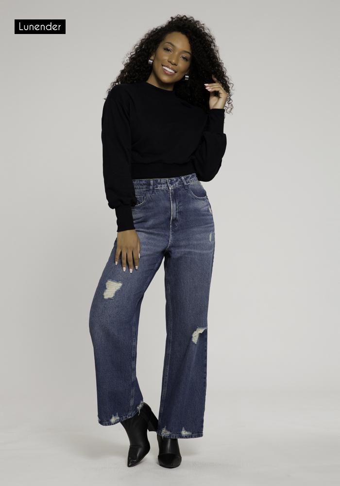 Blusão Cropped com Mangas Bufantes - Imagem 2